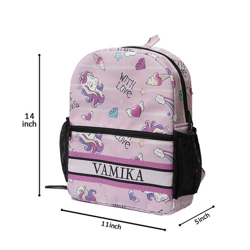 Personalised Unicorn Print Backpack